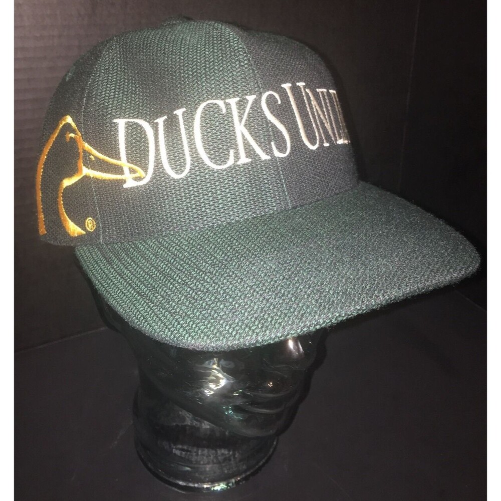 Ducks Unlimited BIG LOGO Outdoor Cap Green Hat Cap Buckleback Official Release